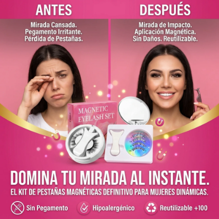 🧲 Eyelash Set: Pestañas Magnéticas de Alta Precisión (Sin Pegamento)